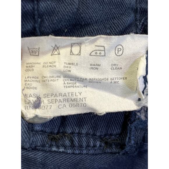 Vintage Esprit Sport Pleated High Waist Cotton Trousers Navy Blue Modern Size S - Picture 8 of 9